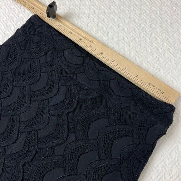 Nightcap Victorian Skirt Pencil Stretch Lace Black Slit lined 2 Free People Goth - Picture 6 of 13